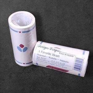 2 Rolls Vintage “A Favorite Heart” Wall Border 1990s Design Edge Cottagecore